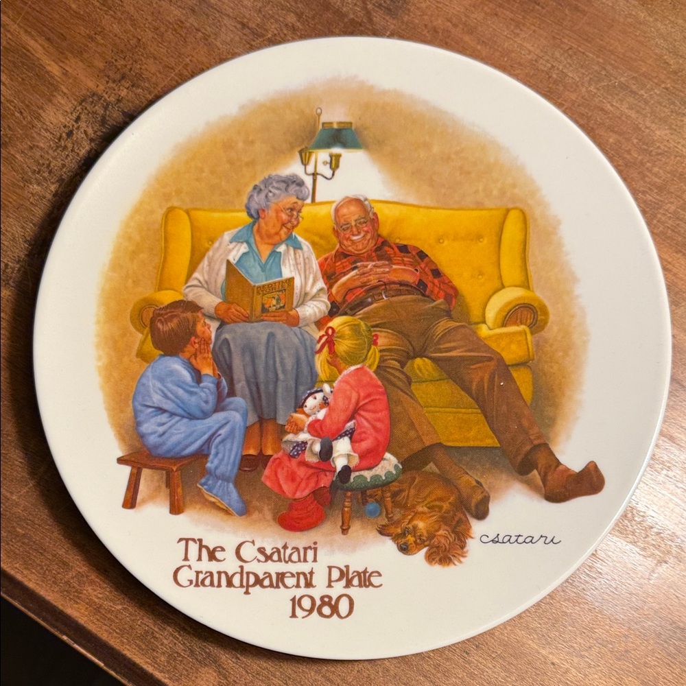 Knowles limited edition “the bedtime story”
 Grandparent Plate with Family Scene